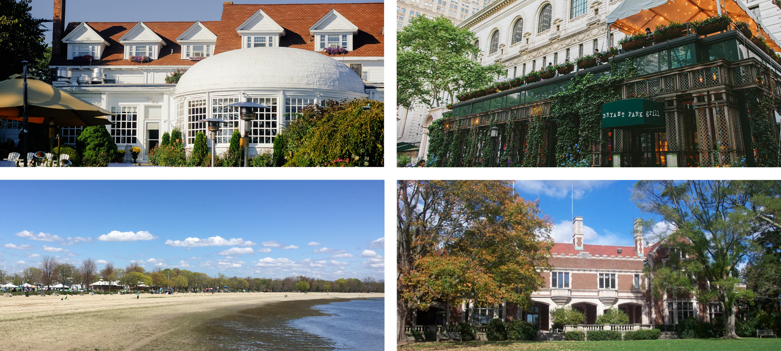 Collage of venues played by the Fairfield Counts